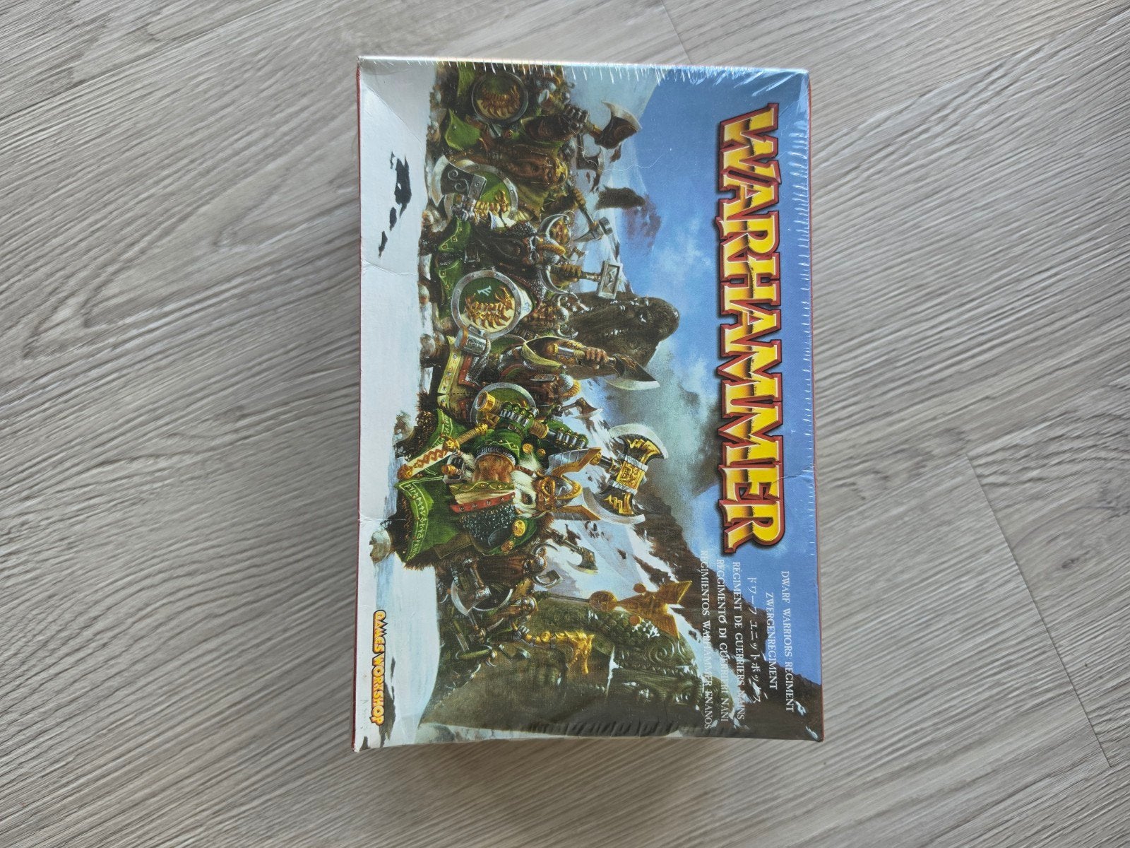 vintage plastic Dwarf Warriors Regiment miniaturenset van he, Met verf, Figuurtje(s), Nieuw, Warhammer
