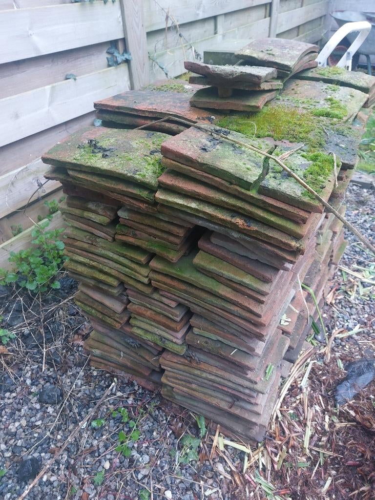 Oude tegelpannen, Doe-het-zelf en Bouw, Ophalen, Gebruikt, Minder dan 5 m², Dakpannen