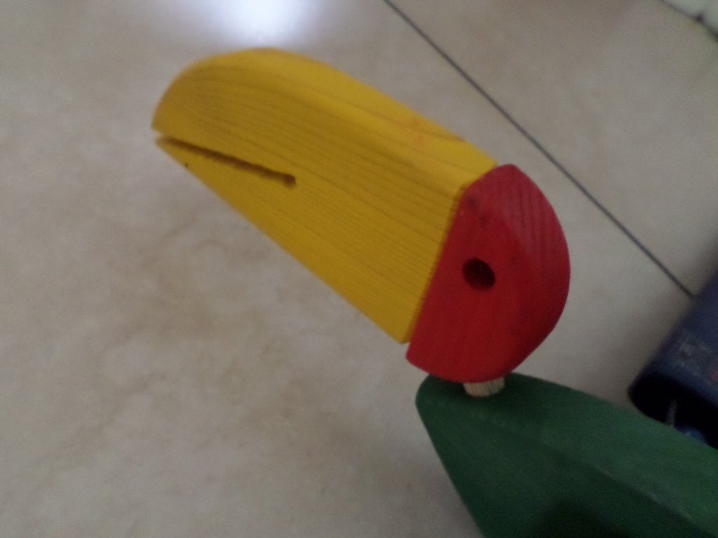 Suspension plafond chambre pélican oiseau bois bleu jaune, Neuf, Enlèvement ou Envoi, Autres marques, À suspendre