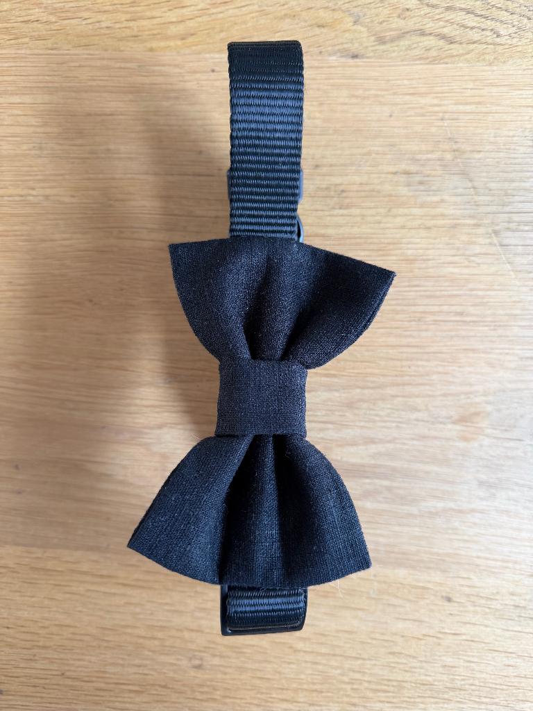 Zwarte hondenstrik met halsband, Ophalen, Zo goed als nieuw