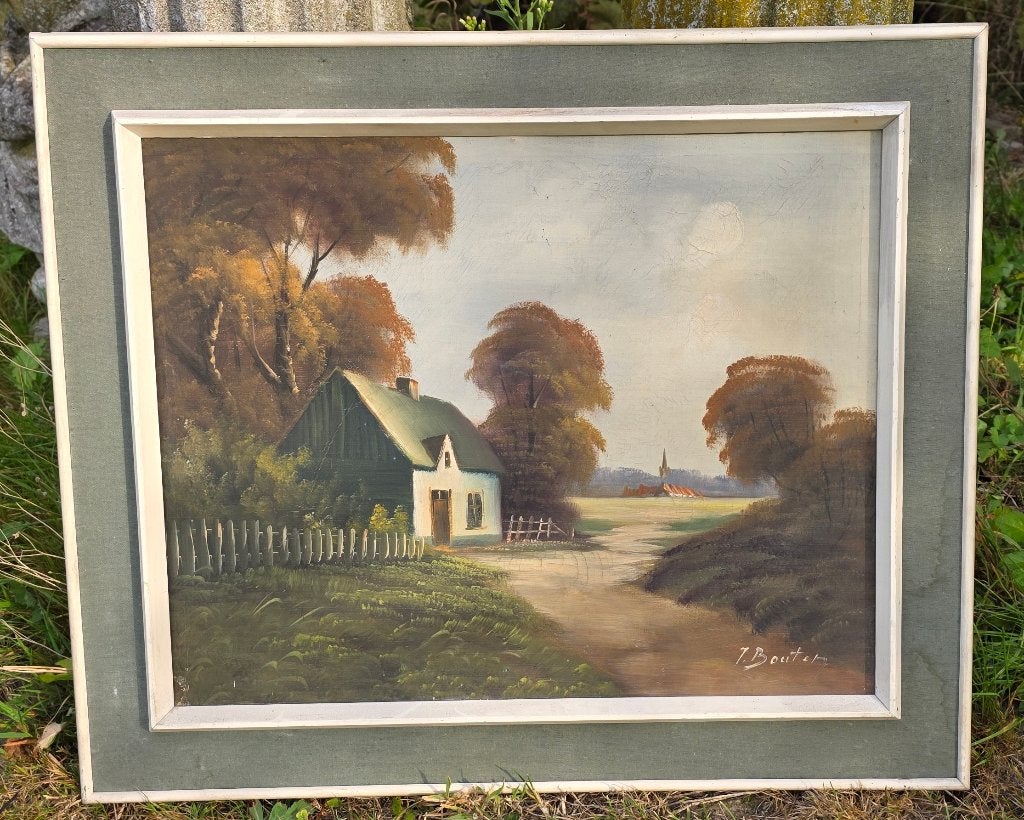 Schilderij op canvas, Antiek en Kunst, Ophalen, Landschap, Doek