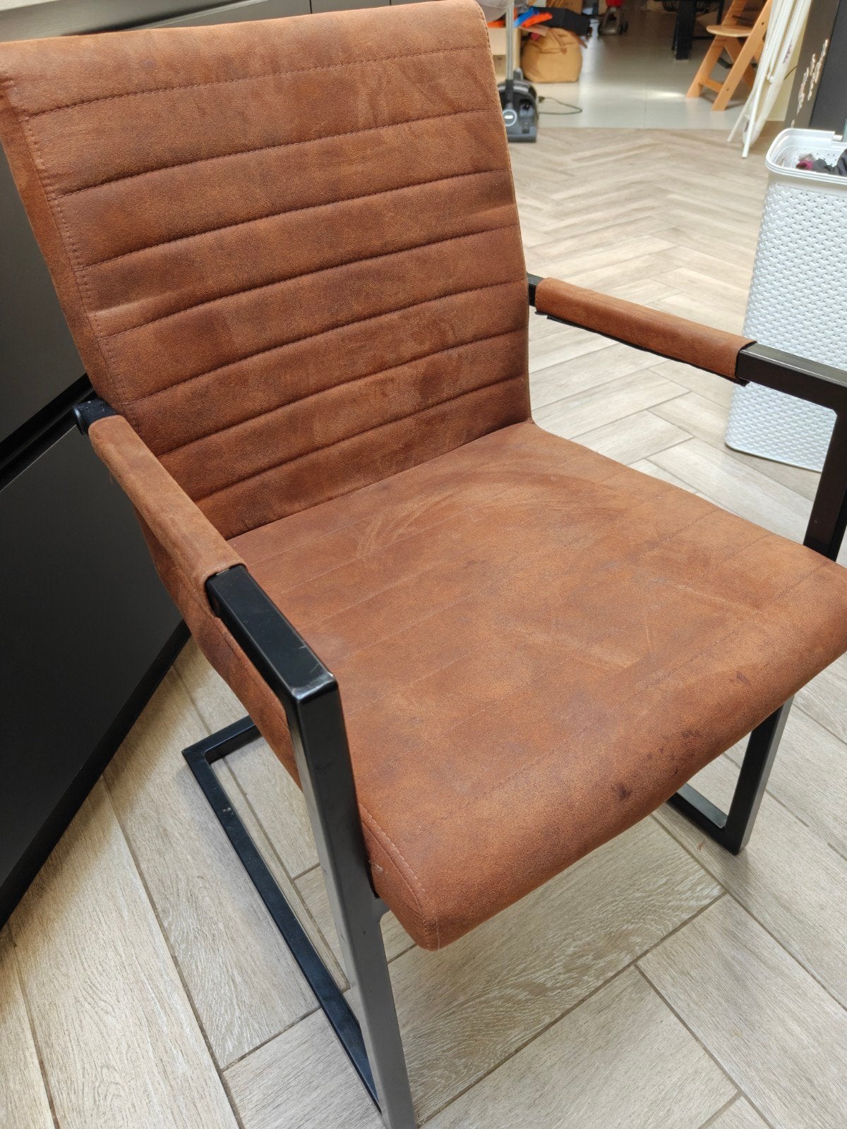6 x eetstoelen industrieel, Ophalen, Gebruikt, Industrieel