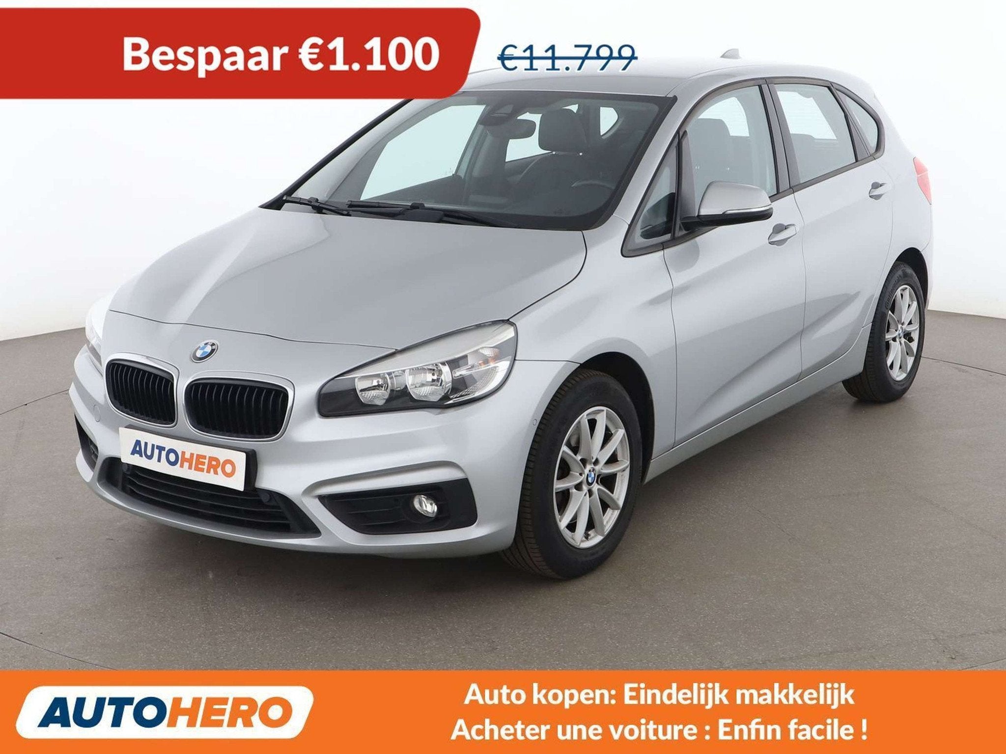BMW 2 Serie 218 218i Active Tourer Basis, Autos, Argent ou Gris, Achat, 5 places, https://public.car-pass.be/vhr/ba57e7fe-f4c4-4e38-80a9-ba46828692f6