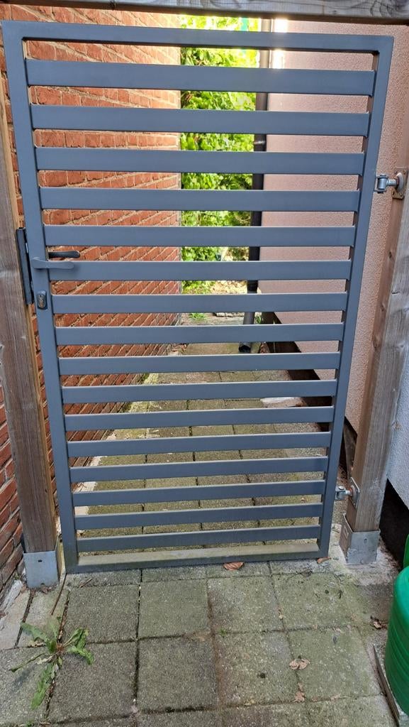 Nieuw metalen tuinhek / poortje – Polbram Gaja – Antraciet, Ophalen
