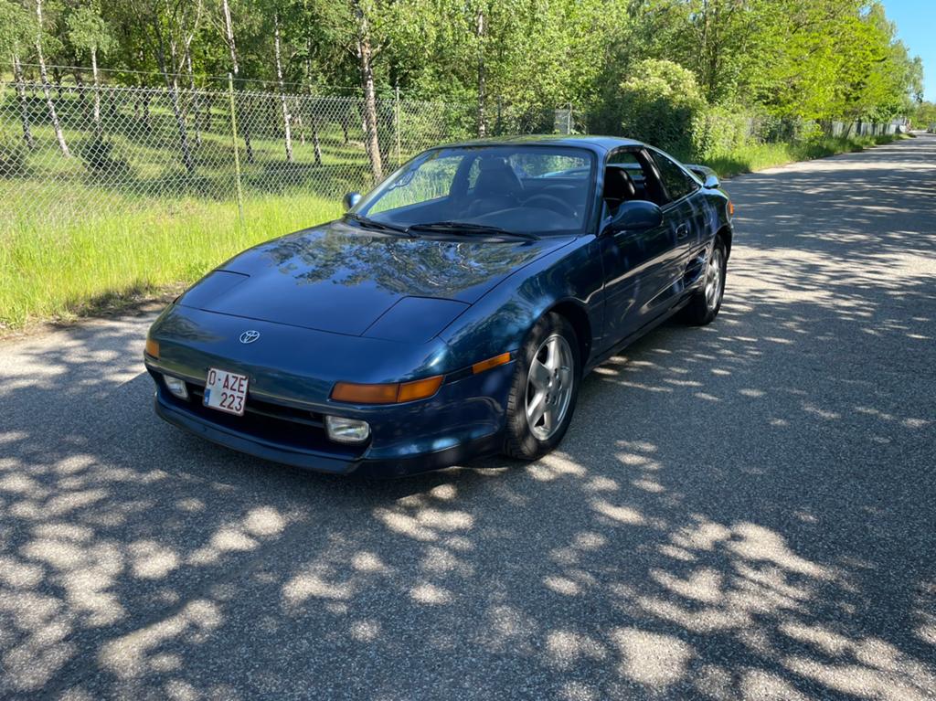 Toyota mr2, Auto's, Toyota, Achterwielaandrijving, Open dak, Blauw, Leder