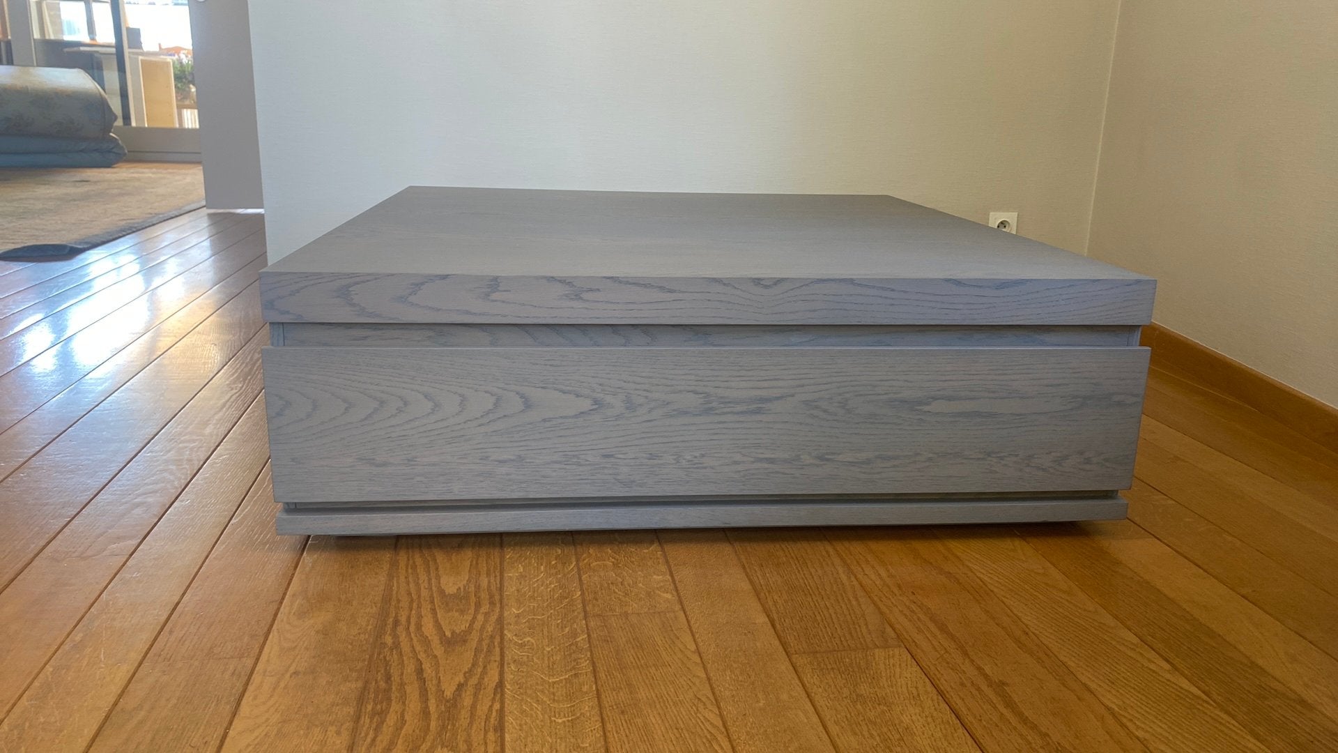 Grijze salontafel, Huis en Inrichting, Tafels | Salontafels, Ophalen, Zo goed als nieuw