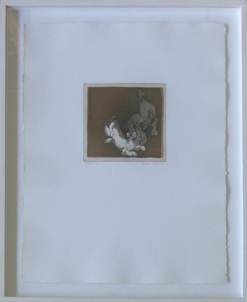 CONSTANT / HONDEN / KLEURETS / 75x61cm / KADER / SIG, Antiek en Kunst, Gesigneerd, Ophalen