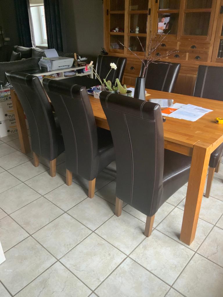 Grenen tafel, Huis en Inrichting, Tafels | Eettafels, Ophalen, Zo goed als nieuw