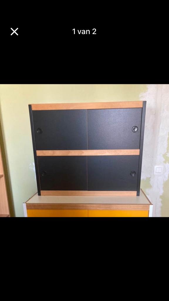 Zwarte kewlox (hang) kast, Huis en Inrichting, Ophalen, Gebruikt