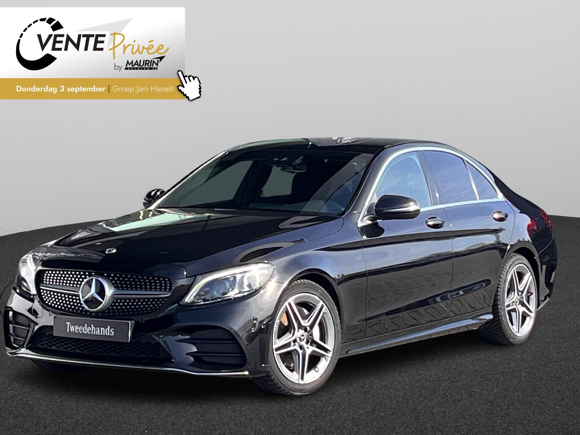 Mercedes-Benz C-Klasse 180 d AMG (automatique), Autos, Entreprise, Noir, 1485 kg, Automatique