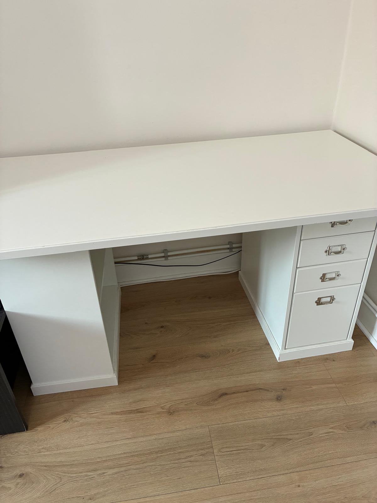 Bureau blanc, Maison & Meubles, Enlèvement, Comme neuf, Blanc