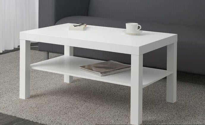 IKEA LACK witte salontafel, Ophalen, Gebruikt, 50 tot 100 cm, 50 tot 100 cm