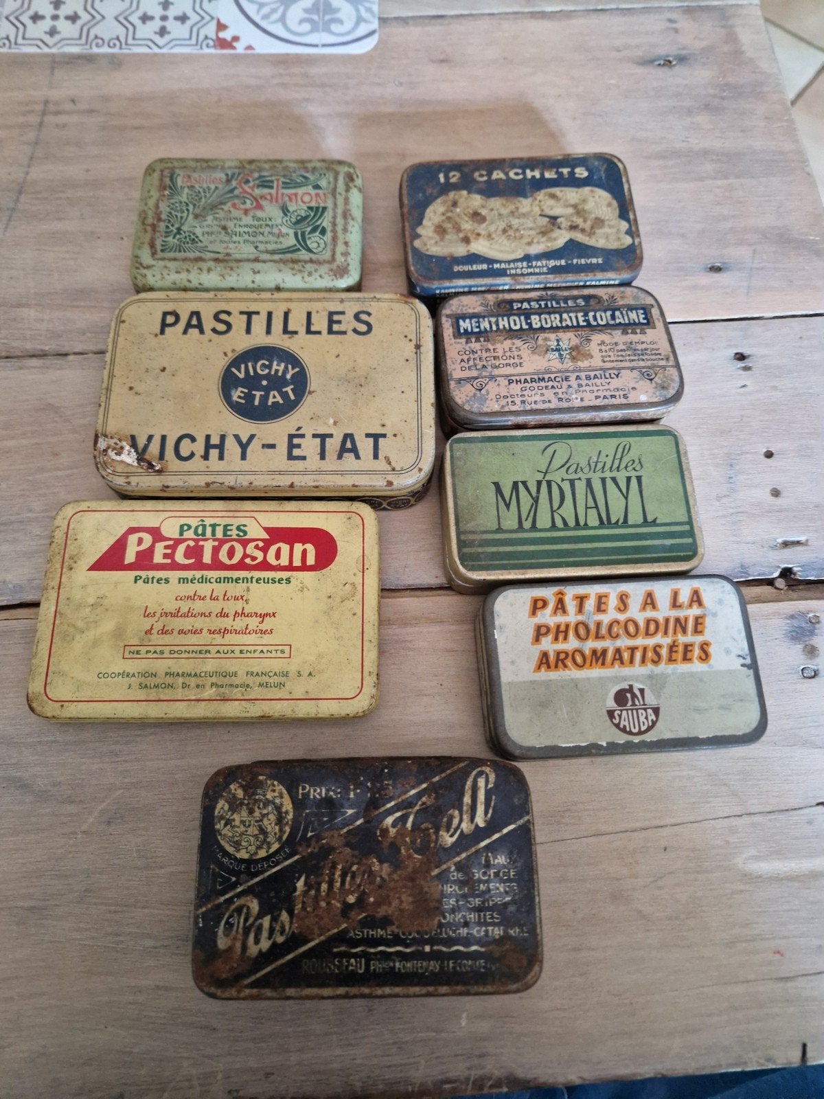 Ensemble de boîtes anciennes en métal, Collections, Boîte en métal, Enlèvement ou Envoi