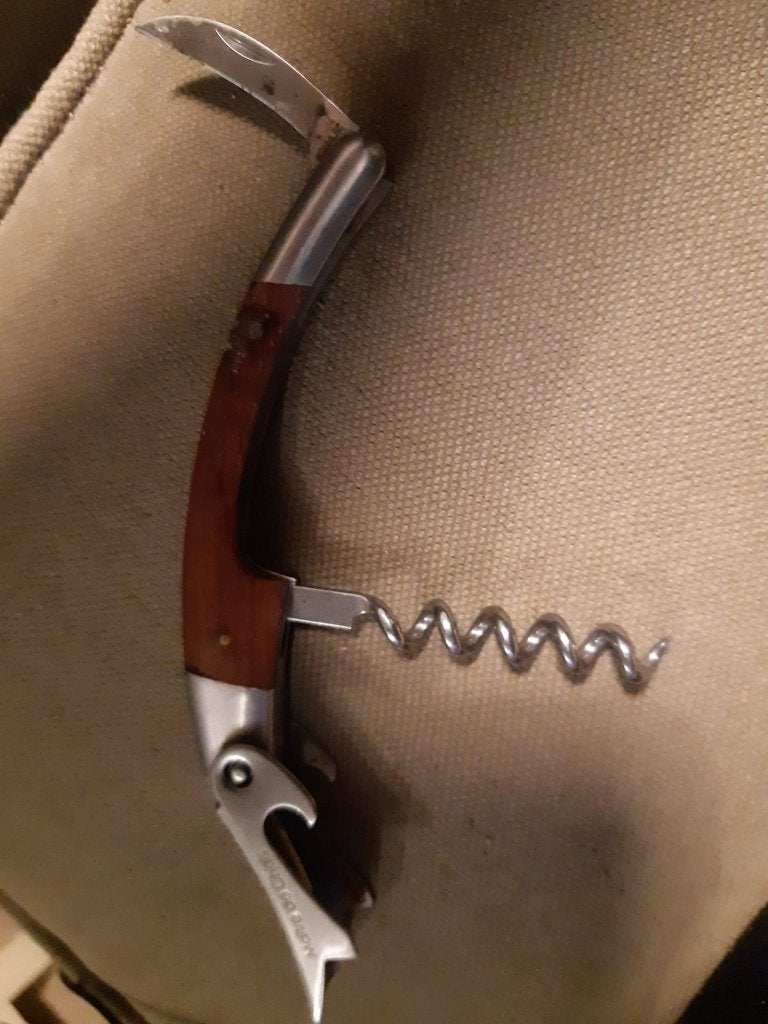 Tire-bouchon façon Laguiole - bois / inox, Enlèvement ou Envoi, Bois