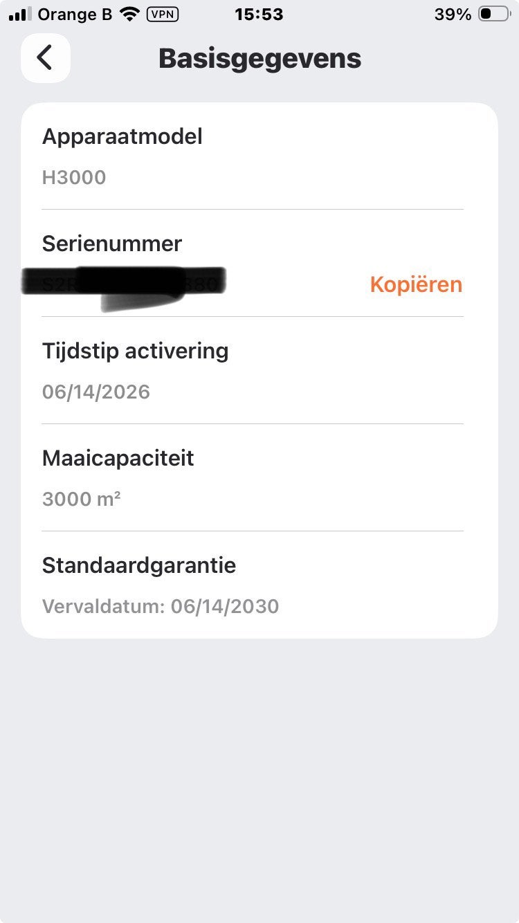 Navimow H3000 1 maand oud, garantie tot 6/2030, Tuin en Terras, Robotmaaiers, Ophalen