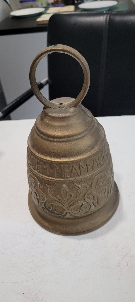 grote zware koperen bel (12iv287/c), Ophalen of Verzenden
