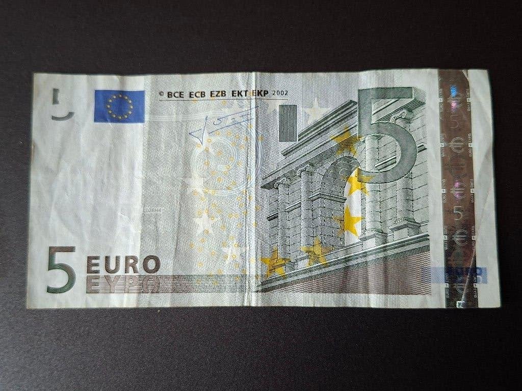 2002 Frankrijk 5 euro oude serie Trichet code L028, Verzenden, Frankrijk, 5 euro, Los biljet