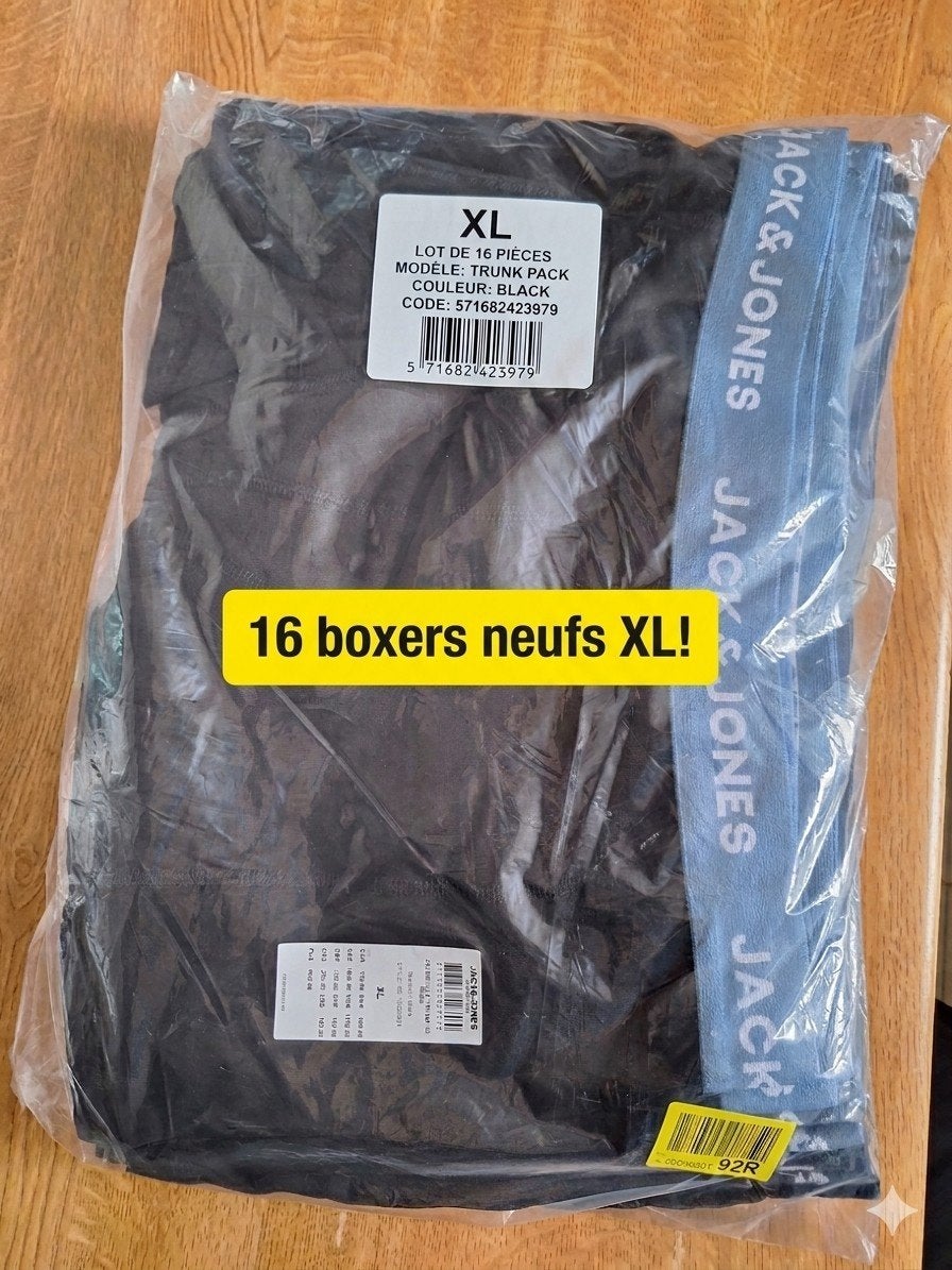 lot de 16 boxers jack and jones noir neufs xl, Vêtements | Hommes, Enlèvement ou Envoi, Noir, Jack & Jones, Boxer