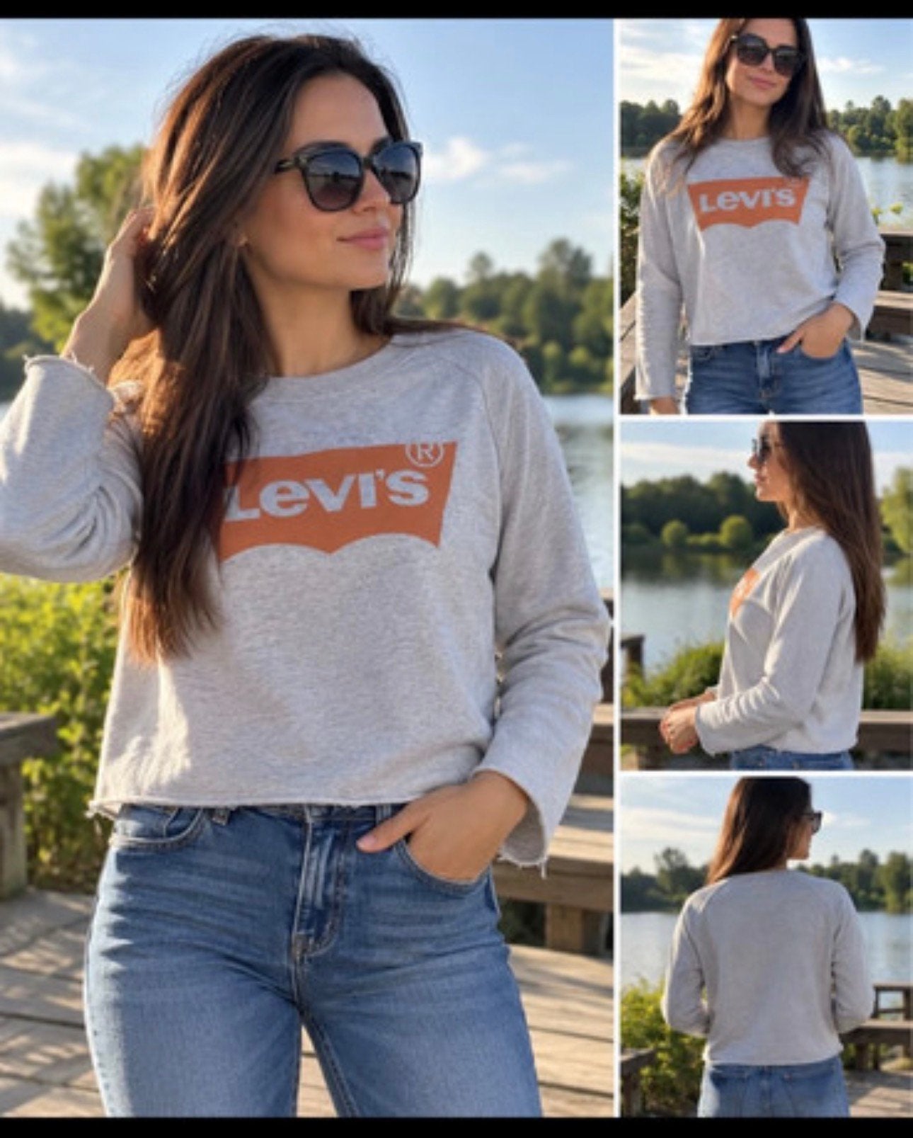 Pull Levi's pour femme, Envoi, Comme neuf, Taille 36 (S), Orange