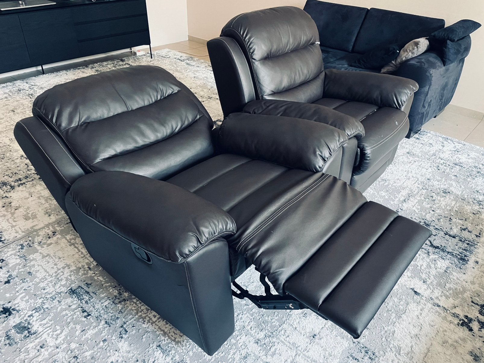 Set van 2 comfortabele Relaxzetels / Relaxfauteuils bruin, Huis en Inrichting, Ophalen, Gebruikt, Eenpersoons