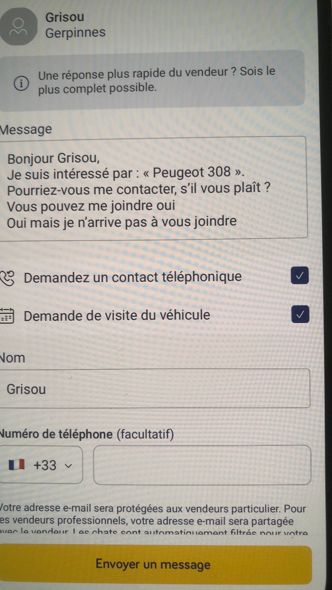 Peugeot 308, Autos, Argent ou Gris, Achat, Vitres électriques, 5 portes