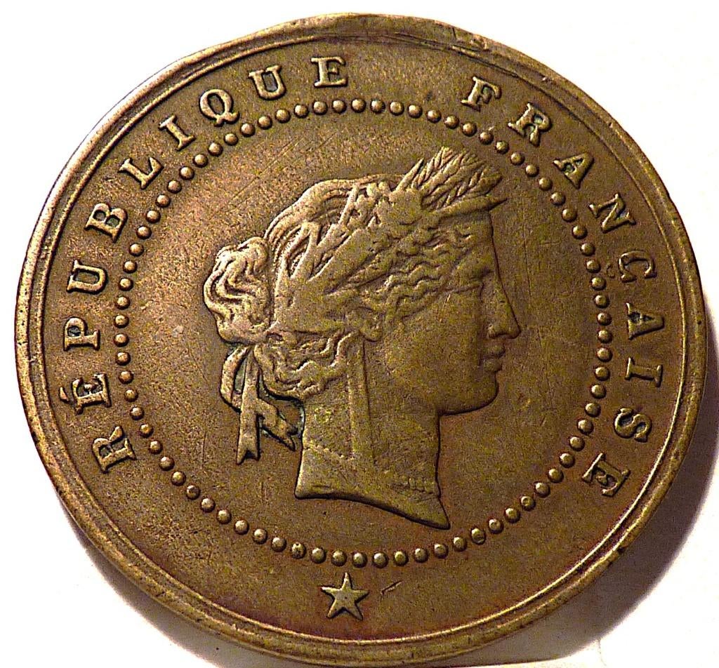 Historische Franse penning, Ophalen of Verzenden, Brons