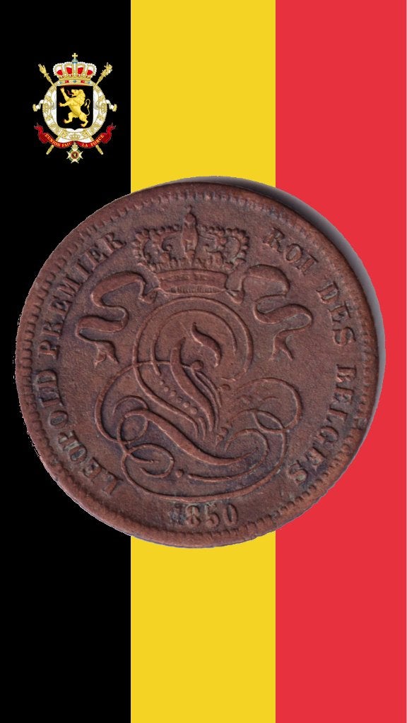 1 cent 1850 - Léopold I, Envoi, Monnaie en vrac