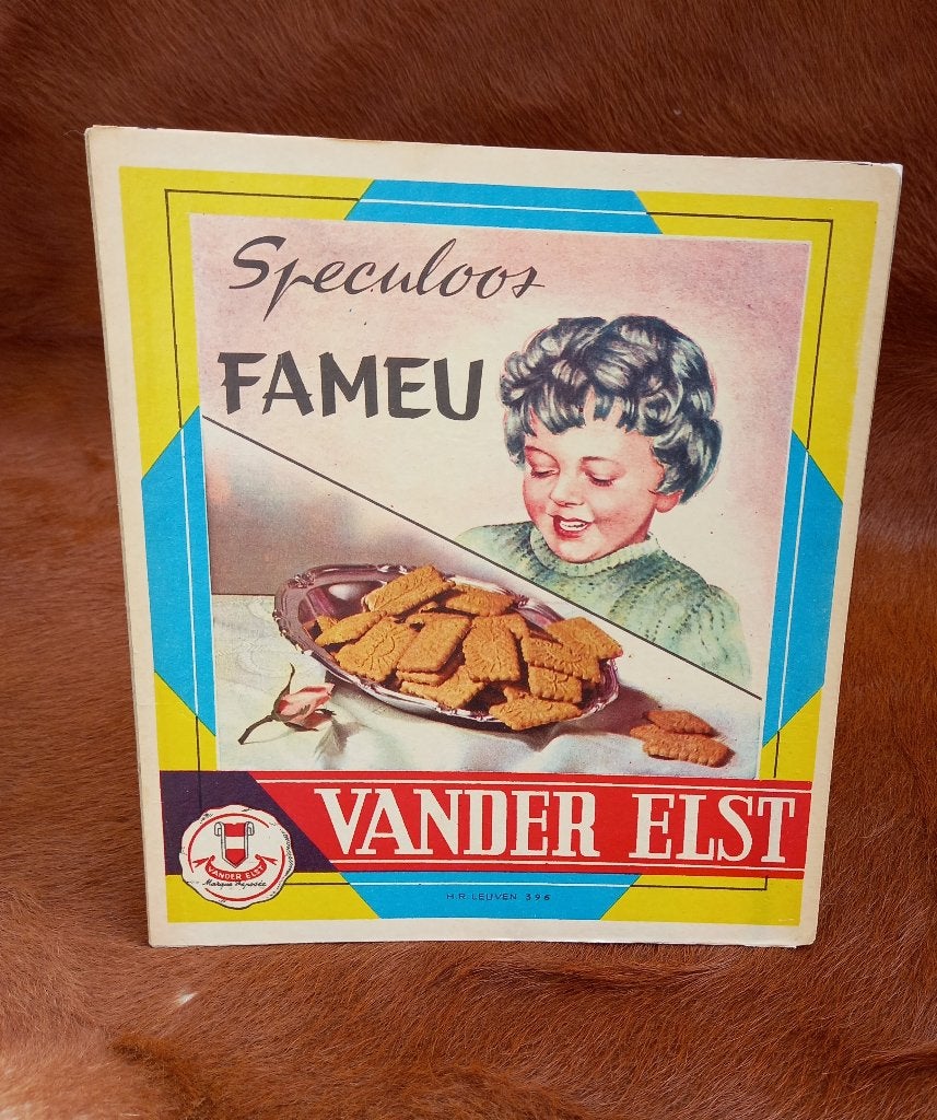 panneau d'affichage vintage en carton spéculoos Vander Elst, Enlèvement ou Envoi, Comme neuf, Panneau publicitaire