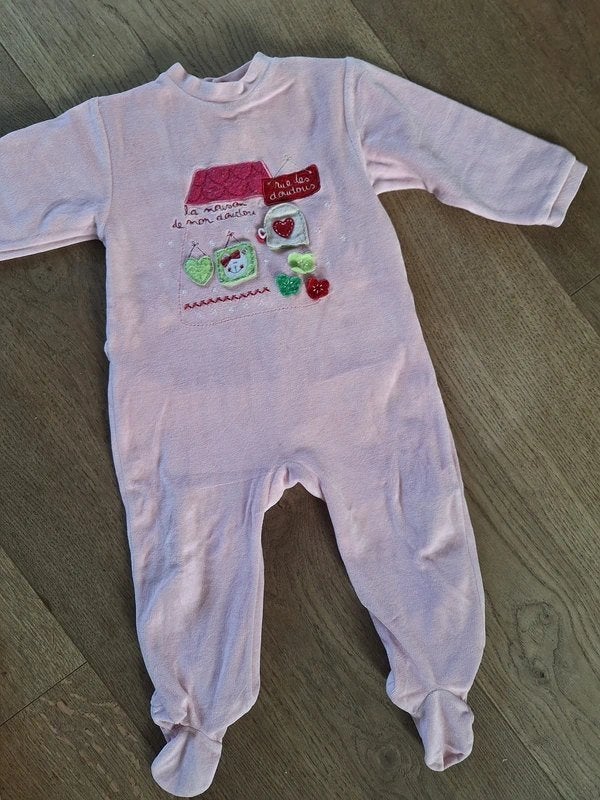 IN EXTENSO - Pyjama 1 pièce rose - T.2 ans/86 cm, Kinderen en Baby's, Nacht- of Onderkleding, Gebruikt, Meisje, In extenso