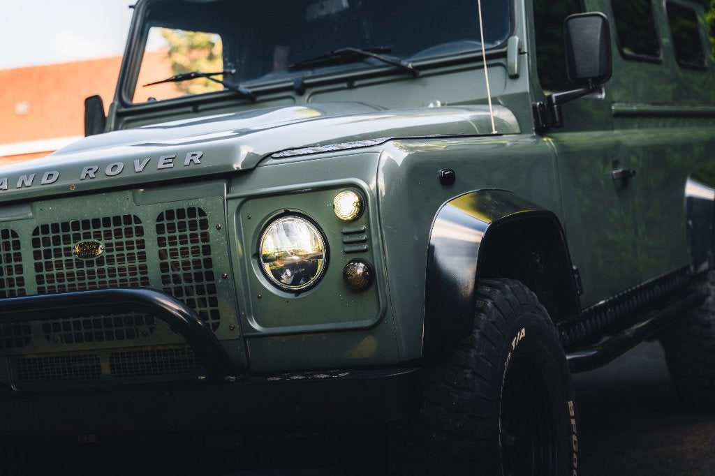 Land Rover Defender 110 TD4 2,4, Auto's, Zwart, Leder en Stof, Vierwielaandrijving, 4x4