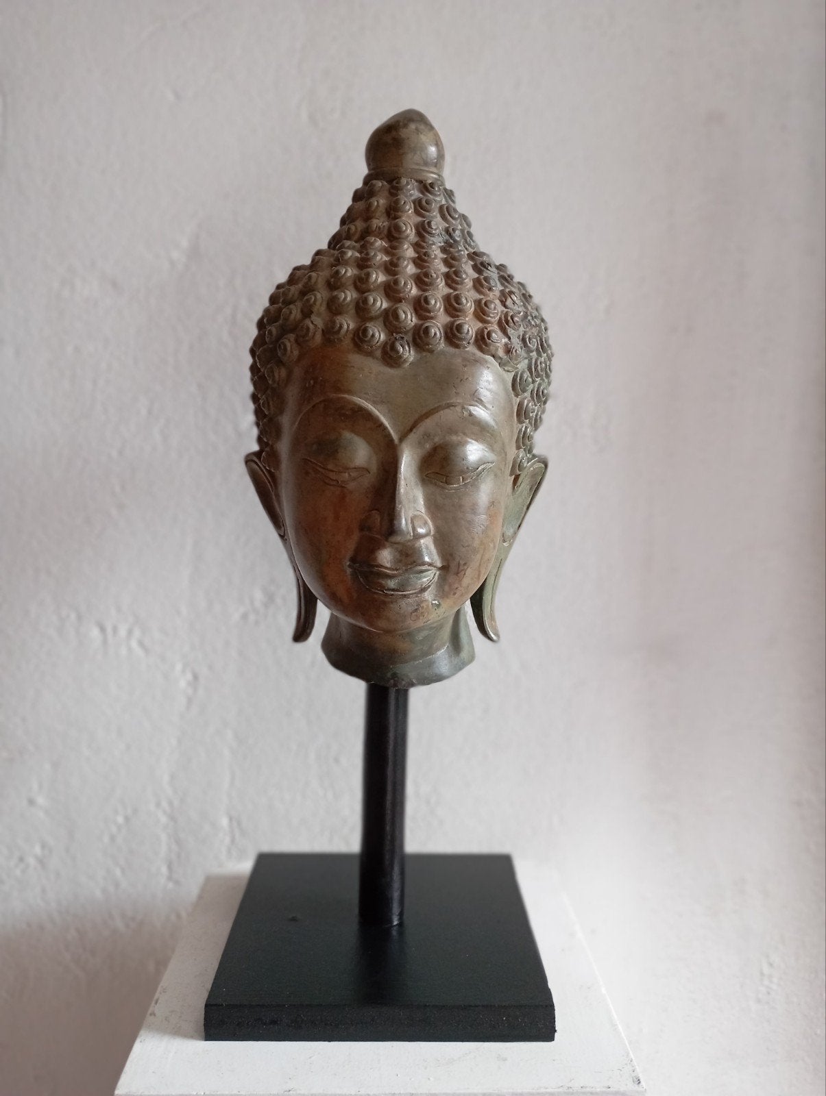 Tête de Bouddha en bronze - Style Ayutthaya - Thaïlande - su, Enlèvement ou Envoi