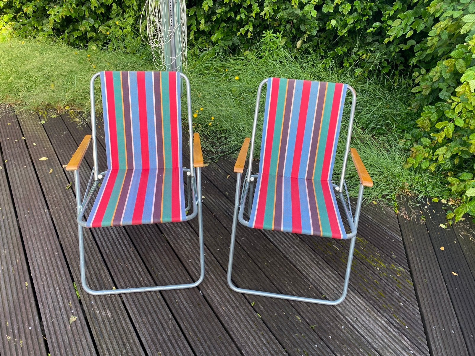 retro vintage campingstoelen lichtgewicht opplooibaar, Ophalen of Verzenden, Overige typen