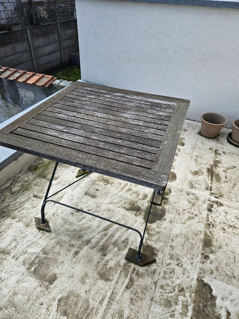 Tafel terras / buiten, Ophalen, Gebruikt, Vierkant, Hout