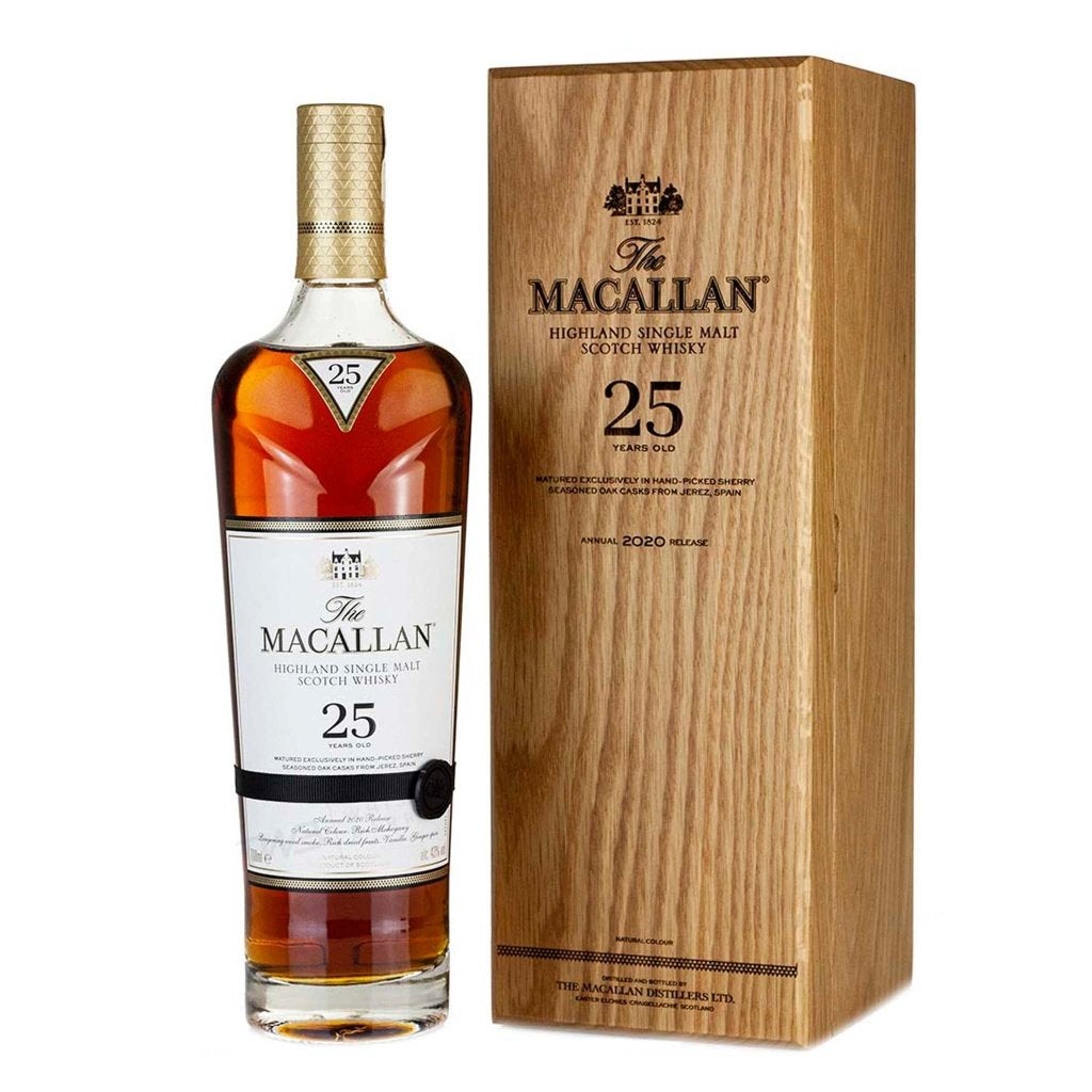 macallan 25 Sherry oak Release 2020, Verzamelen, Overige gebieden, Overige typen, Ophalen of Verzenden, Zo goed als nieuw