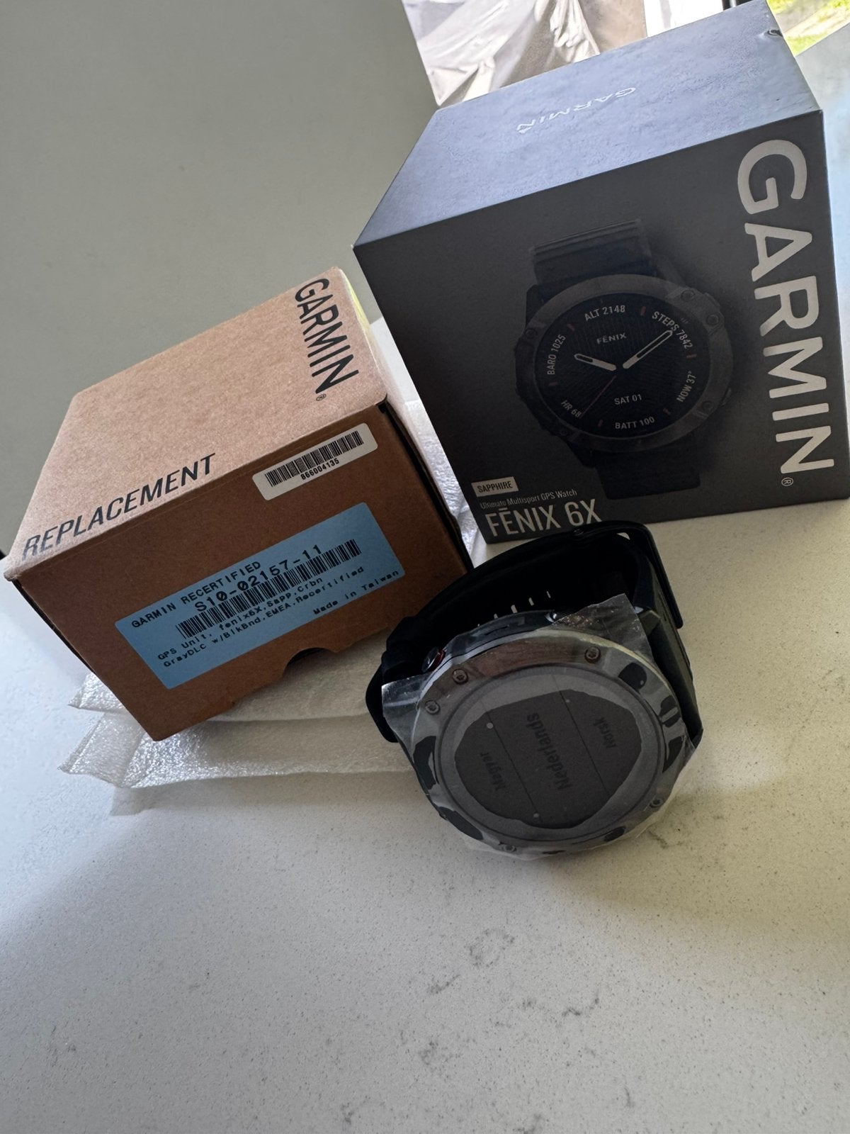 Garmin fēnix 6X Sapphire 51mm – Nieuw/Nooit gedragen, Zwart, Nieuw, Ophalen of Verzenden, Waterdicht
