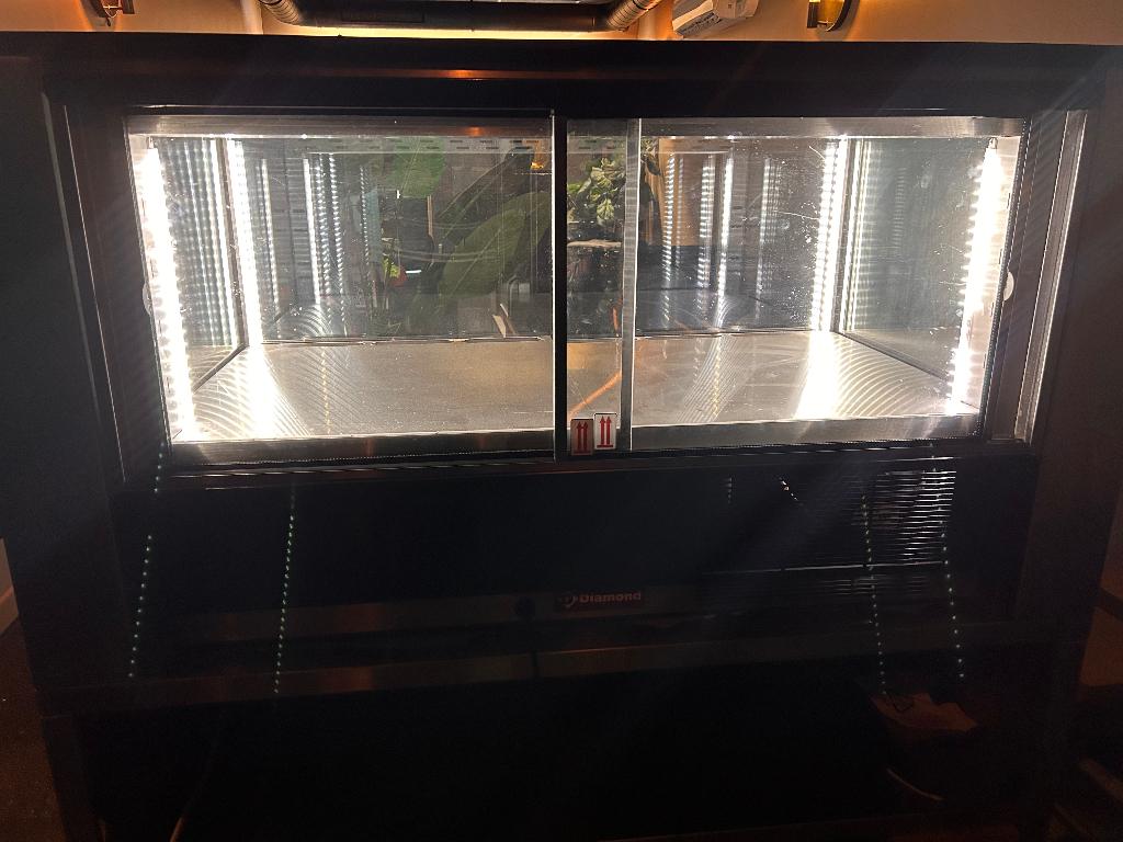 Frigo vitrine, Ophalen, Zonder vriesvak, 120 tot 140 cm, 60 cm of meer