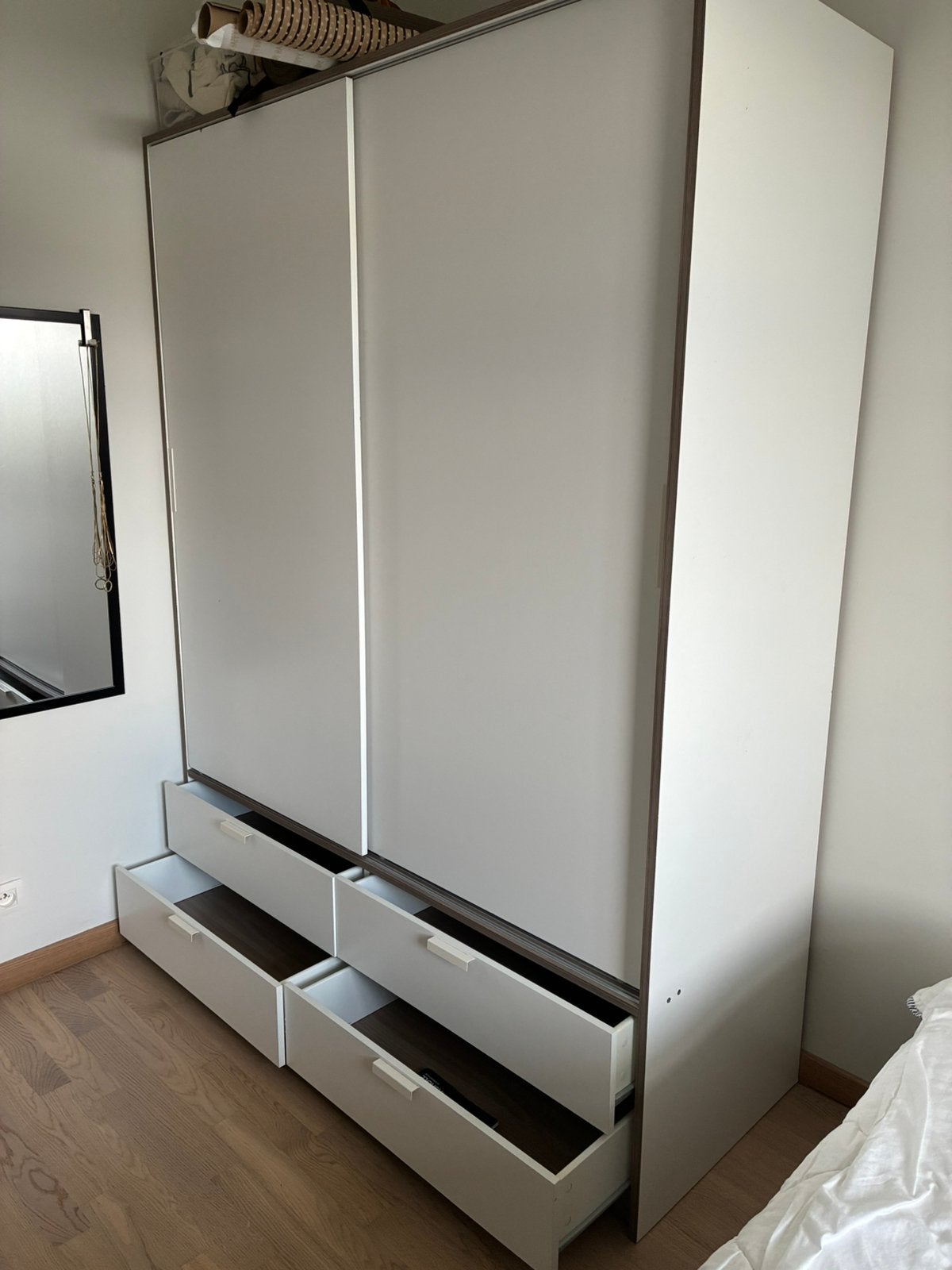 Garde robe 2 portes  coulissantes, 150 à 200 cm, Enlèvement, Utilisé, 200 cm ou plus