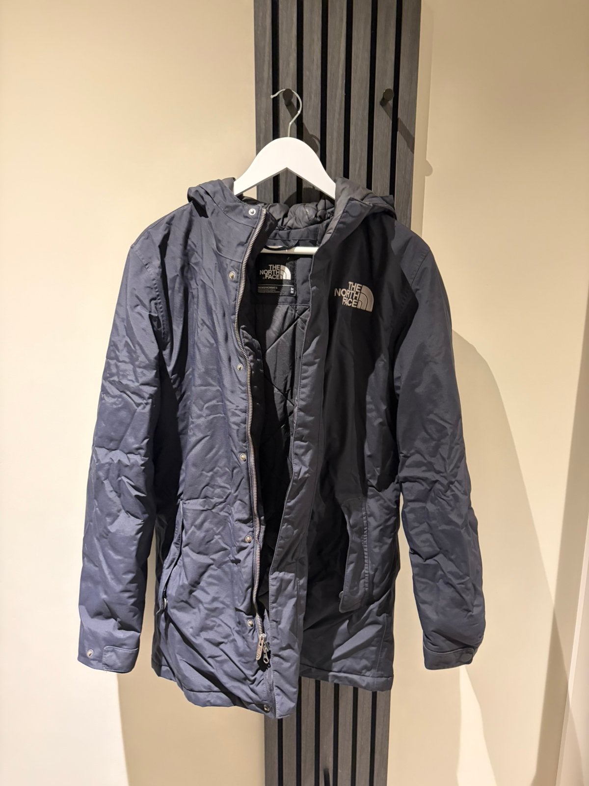 The North Face Winterjas / Parka Zwart - Maat M, Kleding | Heren, Ophalen of Verzenden, Zo goed als nieuw, Maat 48/50 (M), Grijs