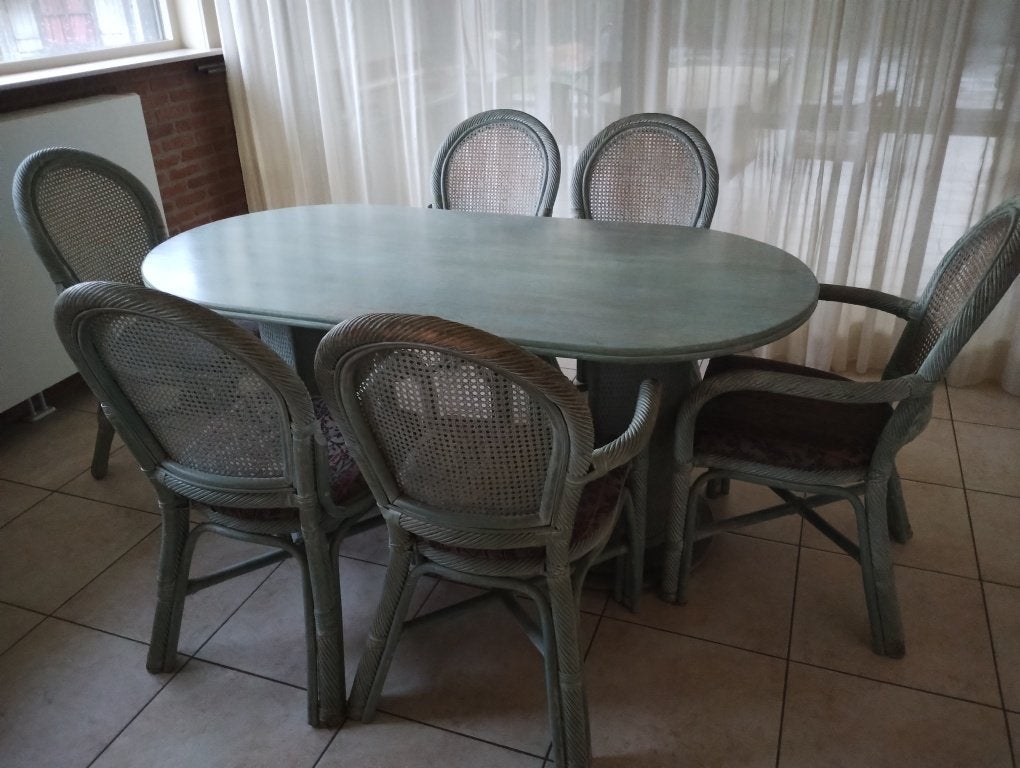 Rotan set, Ophalen, Gebruikt, Rotan, 6 zitplaatsen