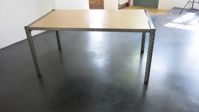 kantoor, Huis en Inrichting, Bureaus, Ophalen, 150 cm, Metaal, Zo goed als nieuw
