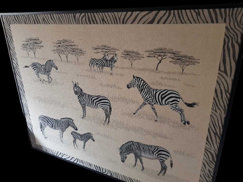Zeer groot canvas - Zebra's op de savanne, Ophalen, Zo goed als nieuw, 125 cm of meer, Overige typen