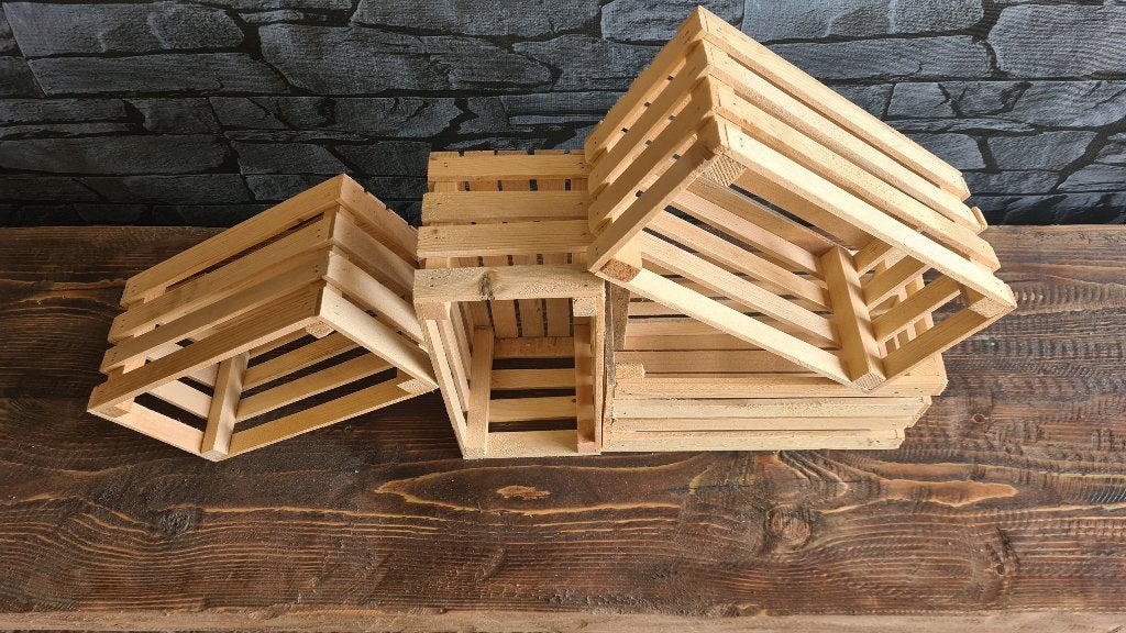 Decoratieve kistjes / Appelkistjes – Naturel, Huis en Inrichting, Woonaccessoires | Kisten, Nieuw, Ophalen of Verzenden, Rijkevorsel