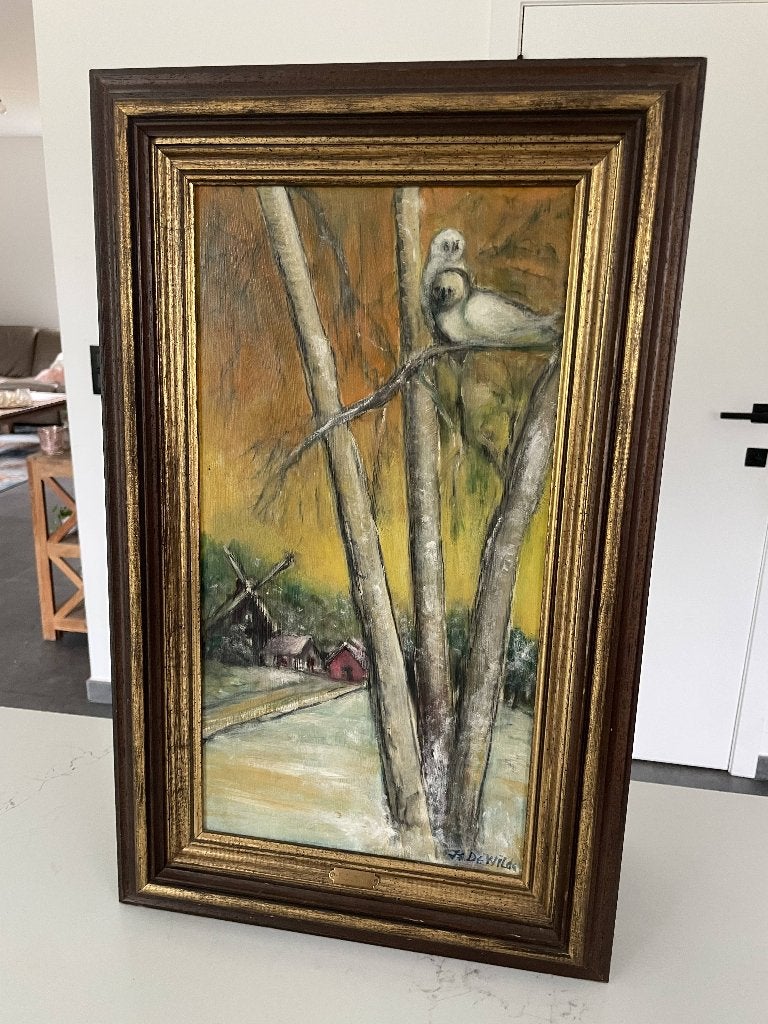2 Olieverfschilderijen op doek, Antiek en Kunst, Kunst | Schilderijen | Klassiek, Doek, Impressionistisch, Gesigneerd, Olieverf