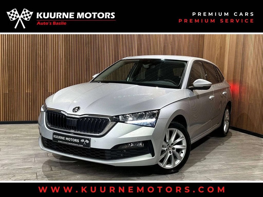 Skoda Scala 1.0 TSI Alu17"/Leder/Gps/Cruise/Led/Cam/Bt *1j g, Autos, Skoda, Cuir, Argent ou Gris, Euro 6, Entreprise