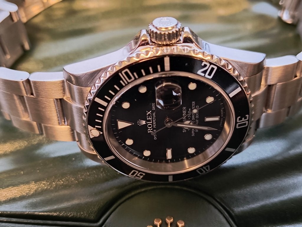 Rolex Submariner Date 40mm 2007 + box, Handtassen en Accessoires, Staal, Verzenden, Polshorloge, Zo goed als nieuw