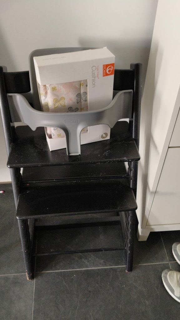Chaise haute Stokke tripp trapp avec babyset, Enfants & Bébés, Chaises pour enfants, Enlèvement ou Envoi, Comme neuf