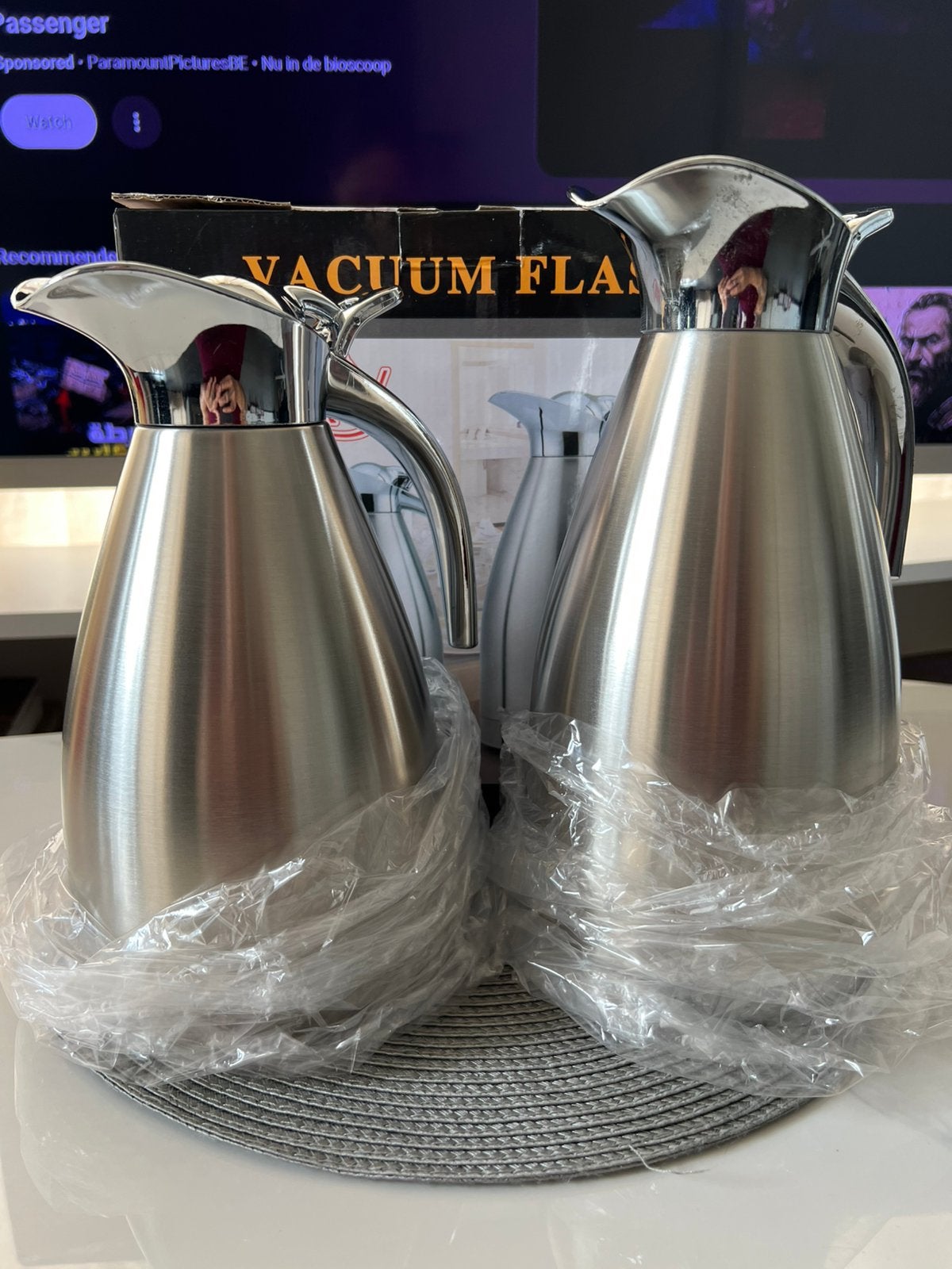 Set van 2 thermosflessen voor warme/koude opslag, Elektronische apparatuur, Ophalen of Verzenden, Nieuw, Koffiemachine