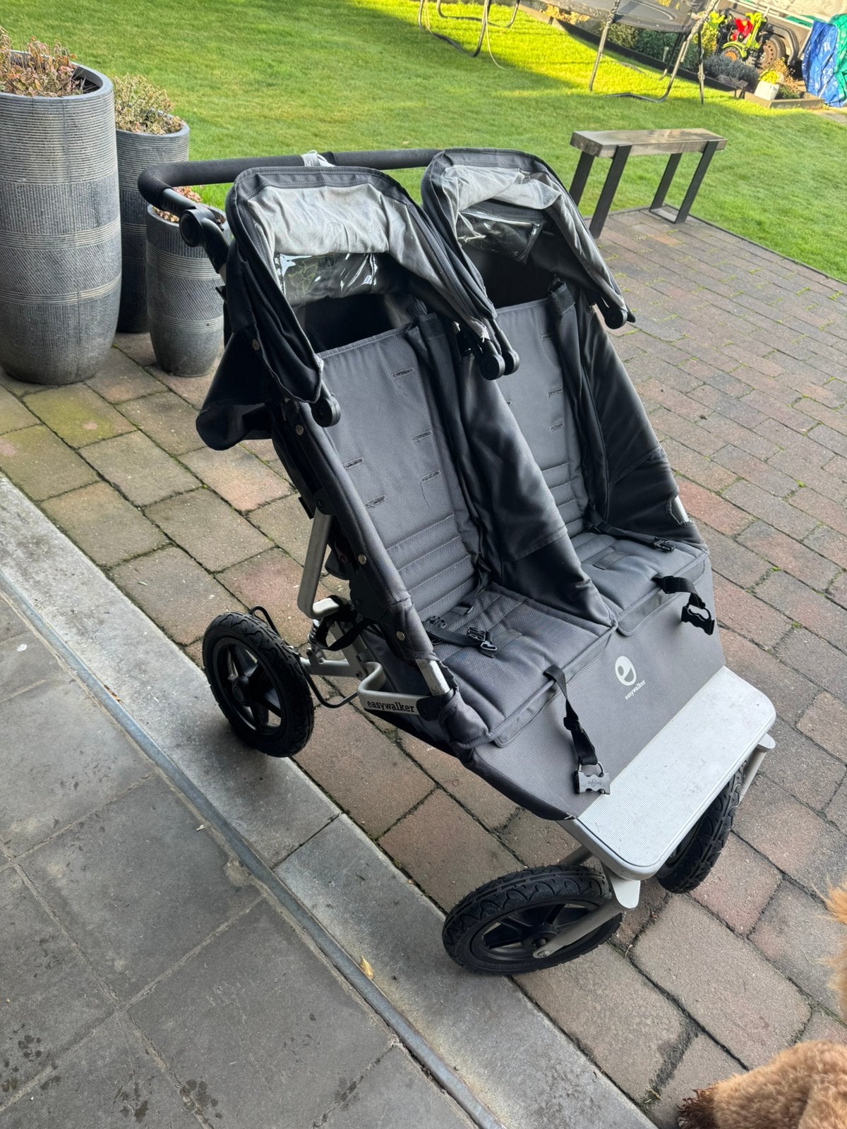 Dubbele kinderwGen, Kinderen en Baby's, Ophalen, Gebruikt