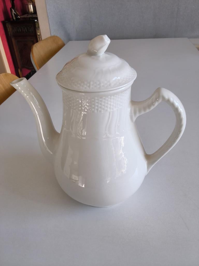 Oude keramische koffiepot of theepot BOCH - La Louvière, Antiek en Kunst, Ophalen of Verzenden