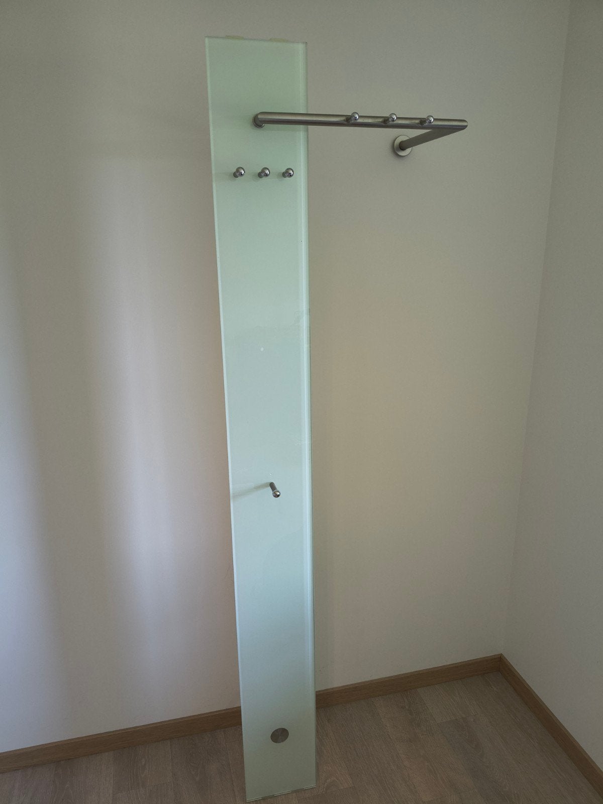 Wandkapstok metaal/glas, Huis en Inrichting, Woonaccessoires | Kapstokken, 150 tot 200 cm, Ophalen, Wandkapstok, Glas